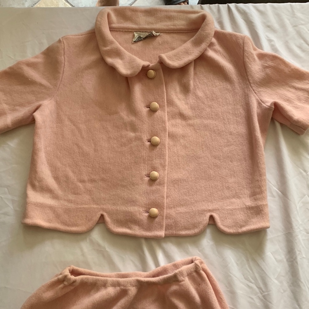 Vintage Kimberly Knits two piece top and skirt
